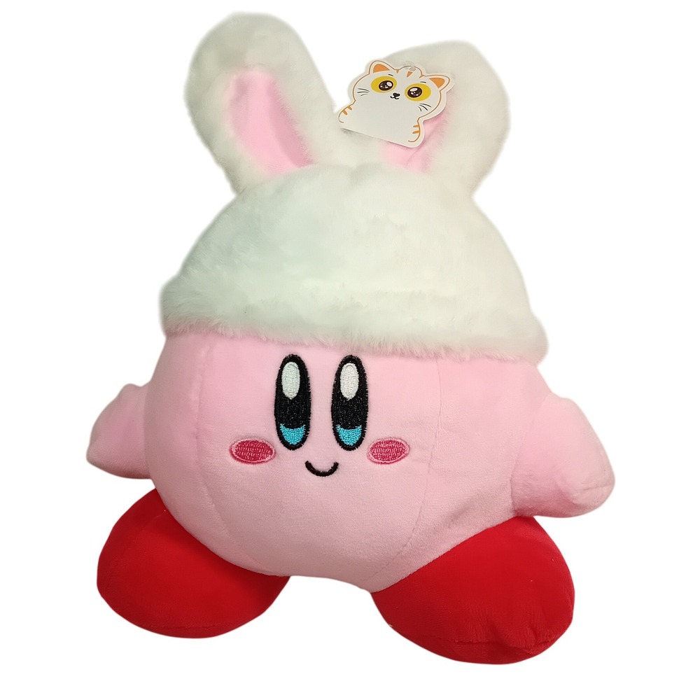 New NWT Kirby Bunny Ears Plushie Stuffed Animal Toy Easter‎ Kawaii Gift Gaming